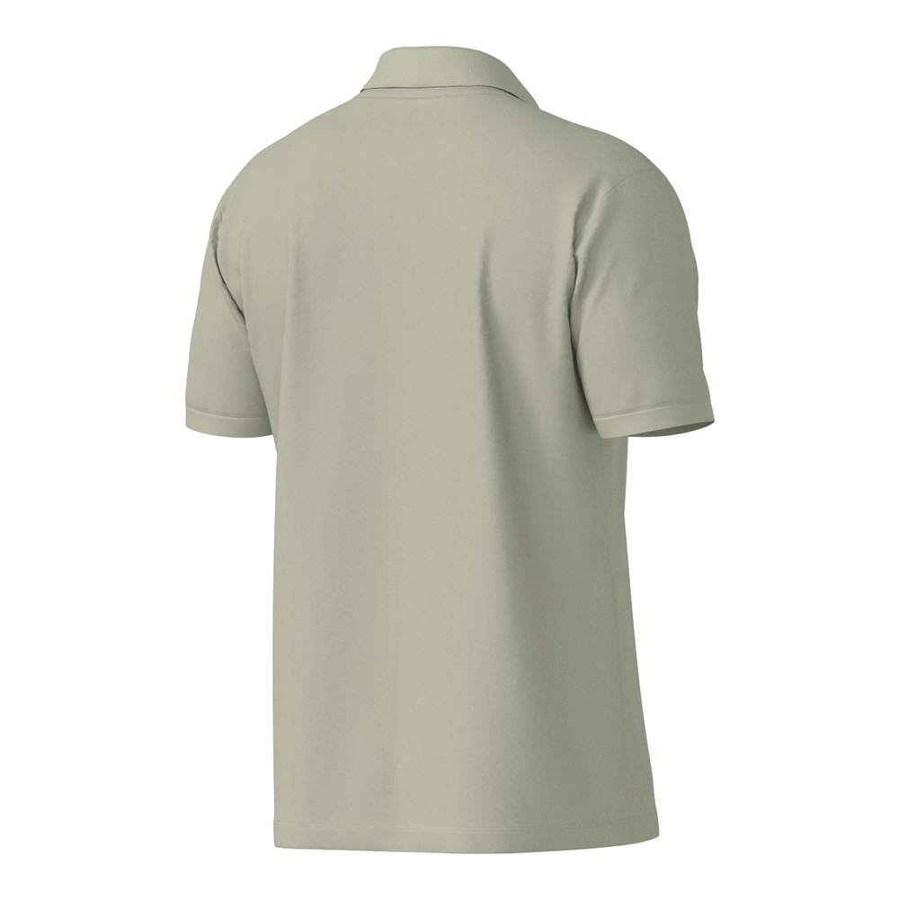 Camiseta polo masculina verde da Fila vista posterior com mangas raglan